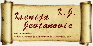 Ksenija Jevtanović vizit kartica